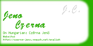 jeno czerna business card